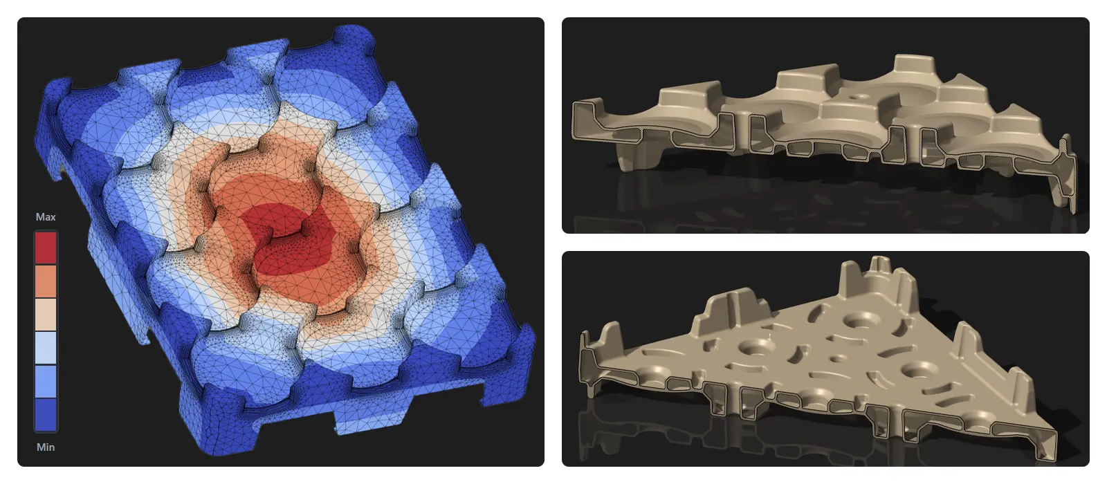 Ön ve yan istif; sağda 170 cm silüet ile ölçek