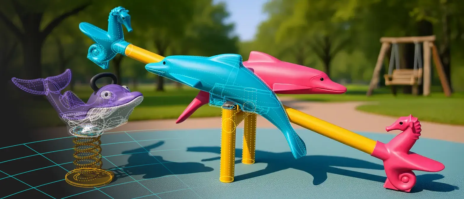 Yunus ve Deniz atı figürlü tahtırevalli