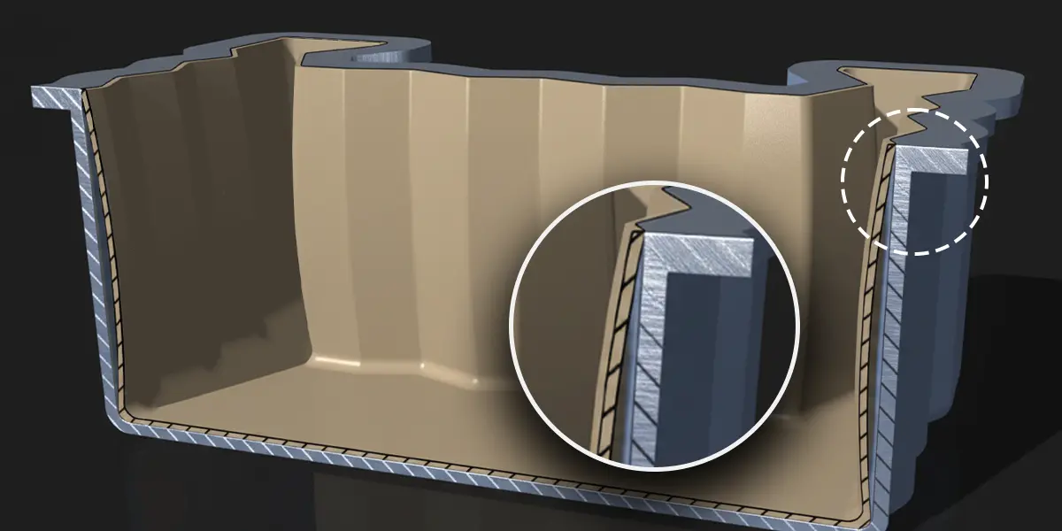 Kalıp ayrım hattında tutunma izleri ve yerel deformasyon